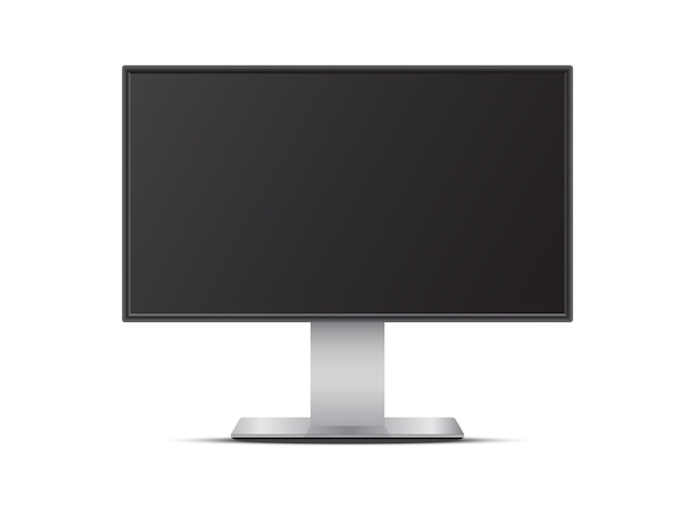 Thin-Frame-Monitor-Mock-up-Symbol im flachen Stil Computer-Display-Vektor-Illustration auf isoliertem Hintergrund Elektronisches Gadget-Schild Geschäftskonzept
