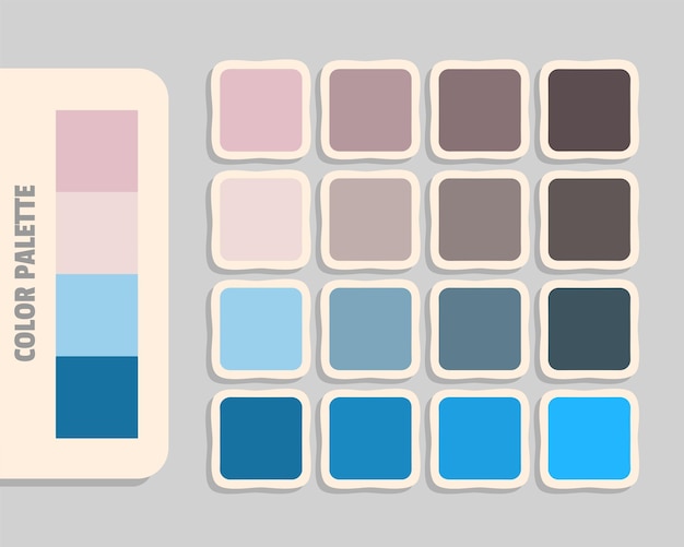Thistle Gainsboro himmelblau dunkelblaue Farbpalette RGB-Farben, die zu harmonischen Farben passen Katalog