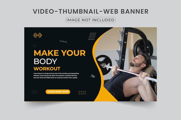 Thumbnail-Design für Fitnesstraining.