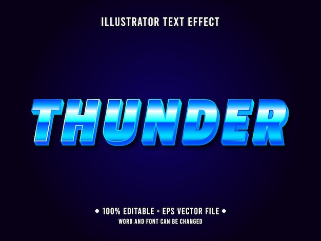 Thunder bearbeitbarer Texteffekt im modernen Stil