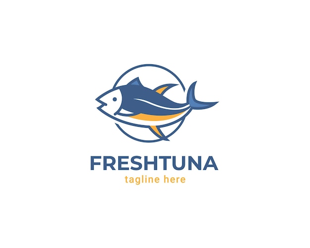 Thunfisch-logo mit kreis