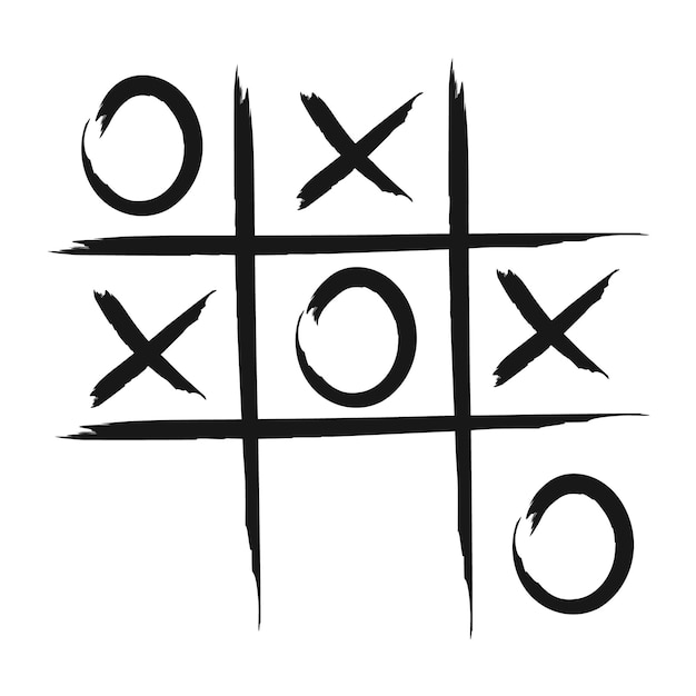 Vektor tic tac toe-spiel vektorillustration