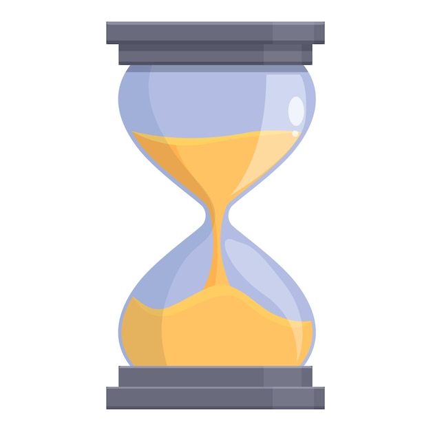 Tickende Sandglas-Symbol-Cartoon-Vektor Wartetimer