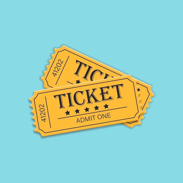 Ticket-Ikonen im flachen Stil Kupon-Vektor-Illustration auf isoliertem Hintergrund Geben Sie ein One-Sign-Geschäftskonzept zu