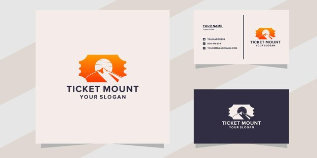 Ticket mountain logo vorlage