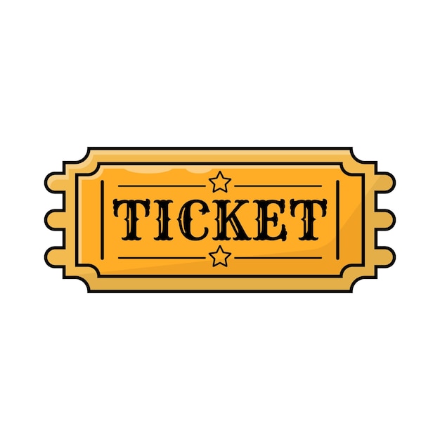 Ticket-Symbol auf weißem Hintergrund farbenfrohes Design Retro-Design Vektor-Illustration