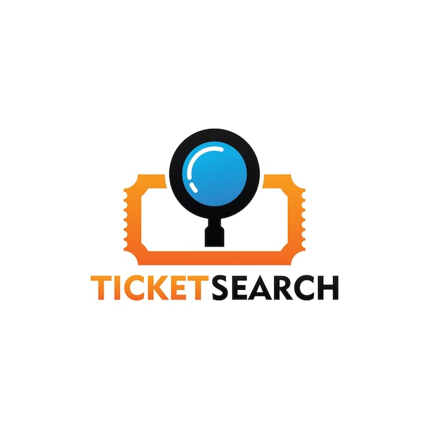 Ticketsuche logo-vorlagendesign