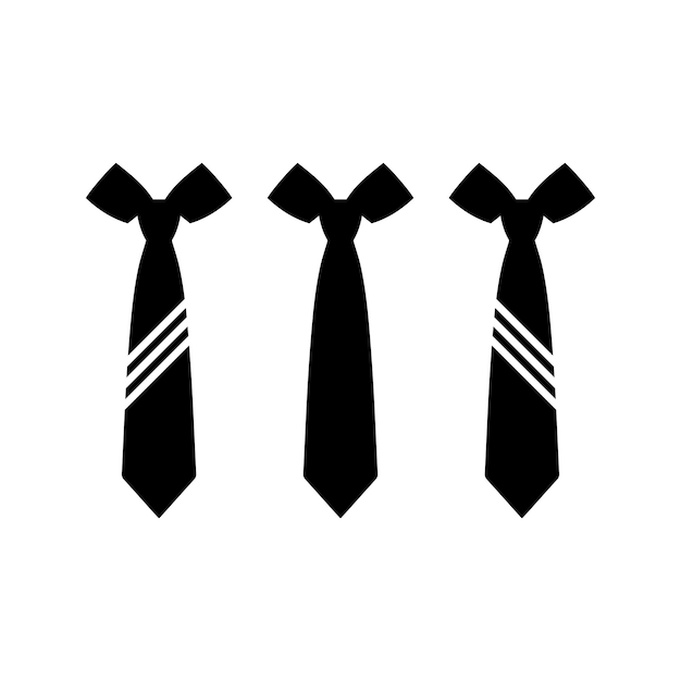 Tie-symbol isoliert auf weißem hintergrund-vektor-design