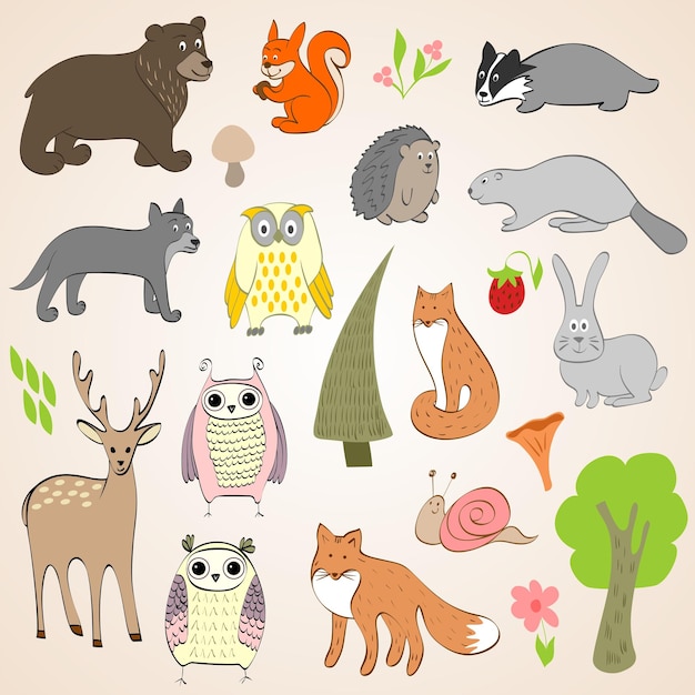 Tiere des Waldes