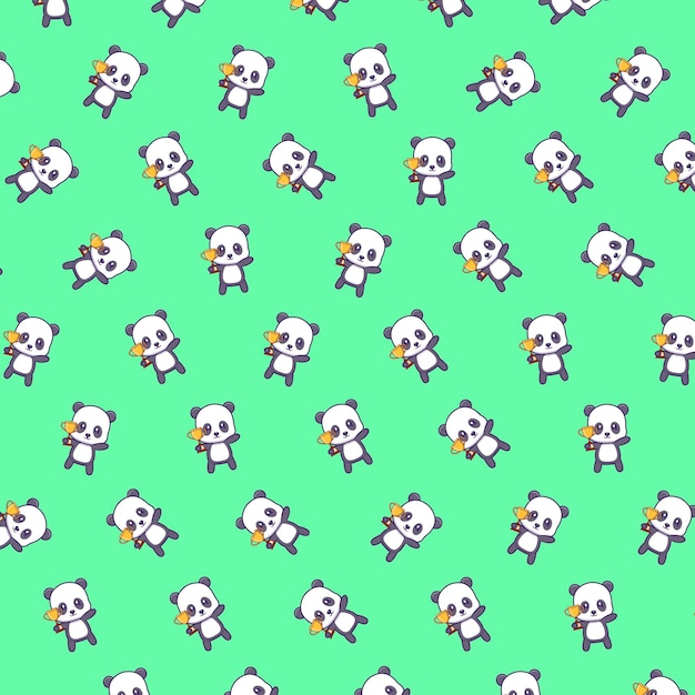 Tierhintergrund mit einer Illustration von einem niedlichen Baby-Panda, das die Trophäe feiert