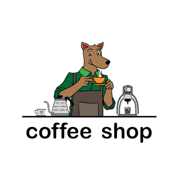 Tierillustration für kaffeeshoop