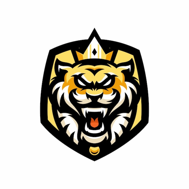 Tierkopf - tiger - vektorlogo / ikonenillustrationsmaskottchen