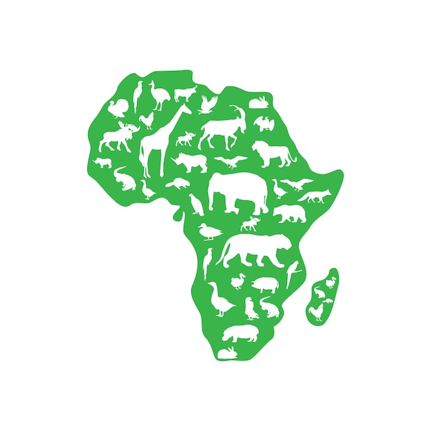 Tierzoo afrikanisches abstraktes logo-vektorsymbol-symbol-illustrationsdesign