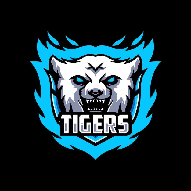 Tiger esport logo design vorlage