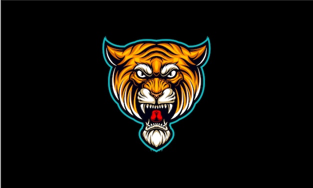 Vektor tiger head esport logo