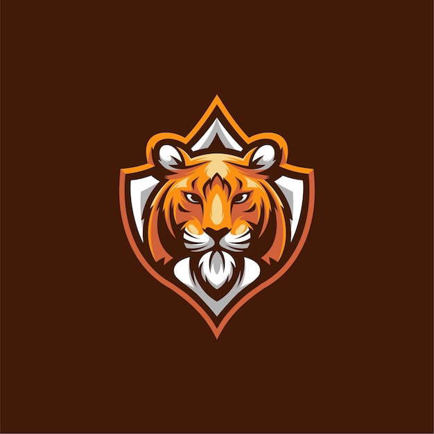 Tiger illustration design, esport logo.