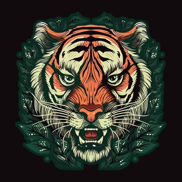 Vektor tiger-illustrationsvektor