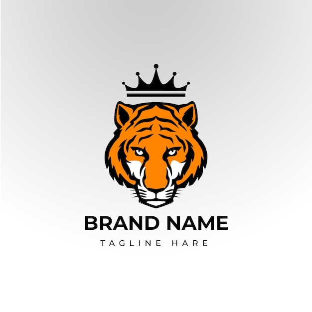 Vektor tiger king business-logo-design-vektor