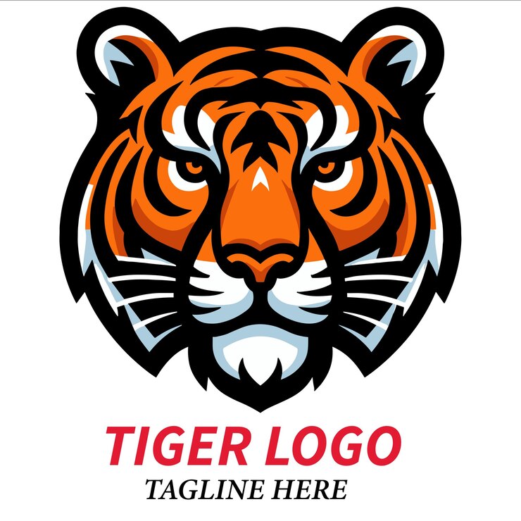 Vektor tiger-kopf-tiger-gesicht tiger-logo-design