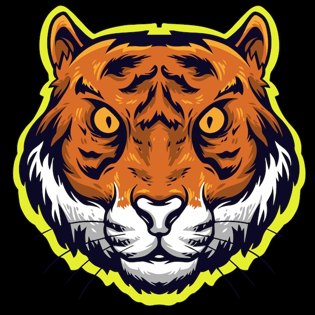 Tiger kopf wütend design