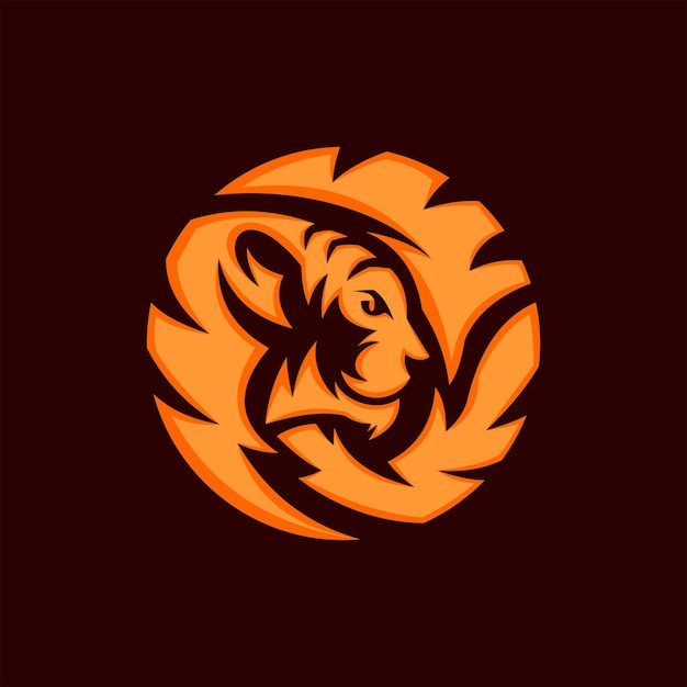 Tiger-Kreis-Vektor-Logo-Design