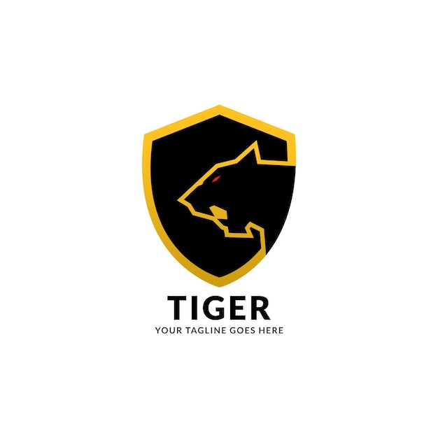 Tiger-logo-emblem-vorlage maskottchen-symbol für business- oder shirt-design