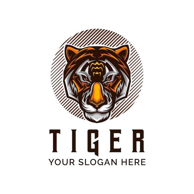Vektor tiger-logo-kopf-vektor-illustration-vorlage