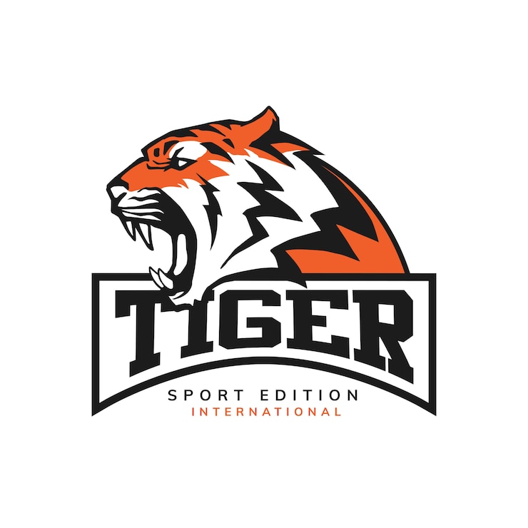 Vektor tiger logo sport für maskottchen