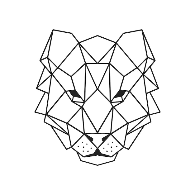 Vektor tiger-lowpoly-illustration