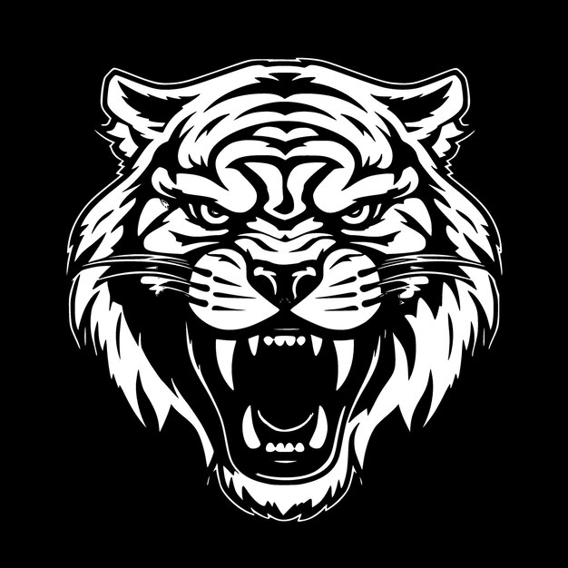 Vektor tiger minimalist und flat logo vektor-illustration