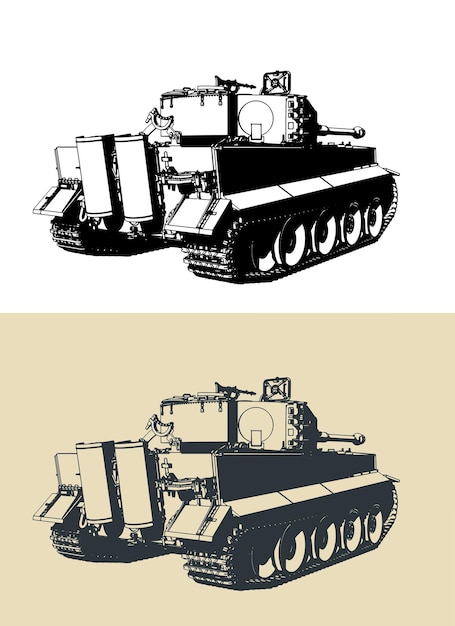 Tiger schwerer Panzer aus dem Zweiten Weltkrieg