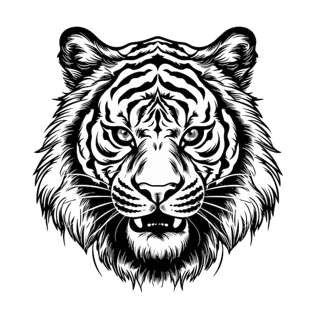 Vektor tiger-silhouette, vektorgrafik-grafikdesign