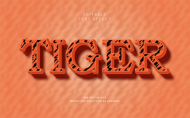 Vektor tiger-text-effekt