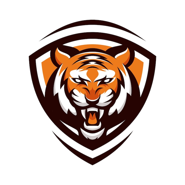 Vektor tiger tier sport maskottchen kopf logo vektor