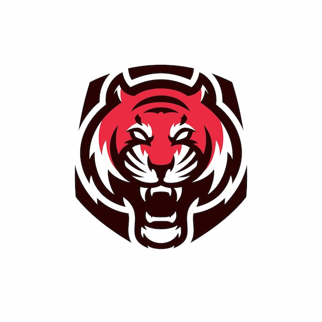 Tiger - Vektorlogo / Ikonenillustrationsmaskottchen