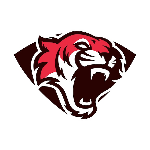 Tiger - Vektorlogo / Ikonenillustrationsmaskottchen