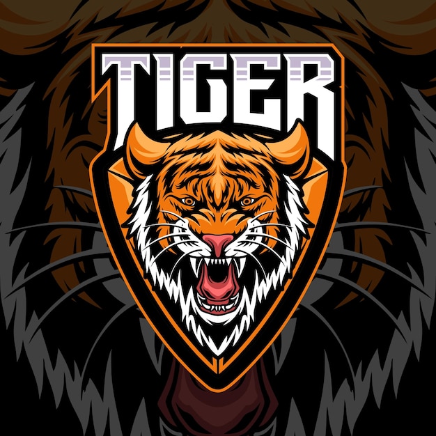 Tigerkopf-logo-esport-maskottchen-design