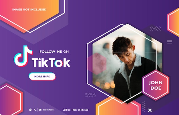 Vektor tiktok-banner für werbung