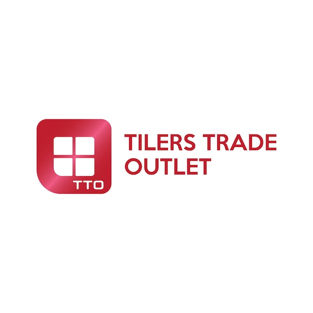 Tilers trade logo concept simple design real estate developer company shiny red abstarct tiling like window