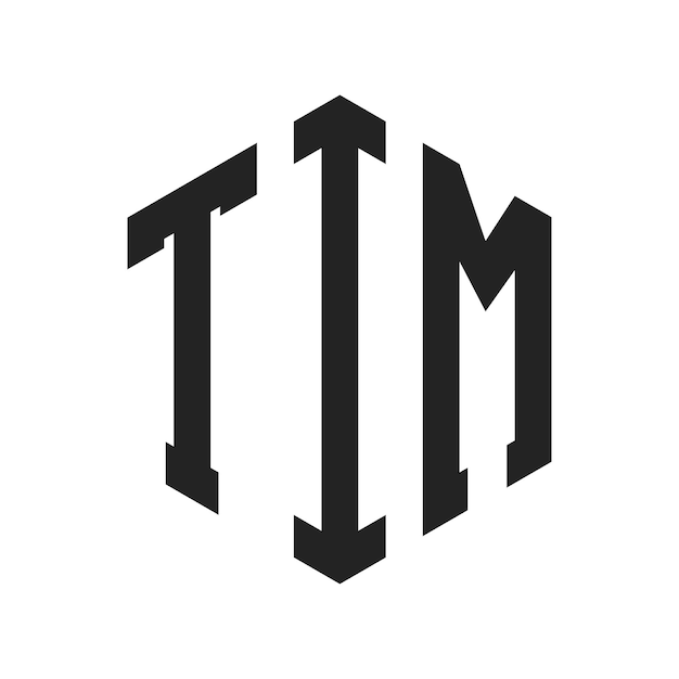 TIM-Logo-Design Anfangsbuchstaben TIM-Monogramm-Logo in sechseckiger Form