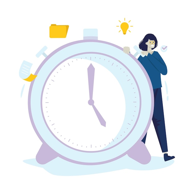 Timekeeper illustration timer-management-konzept