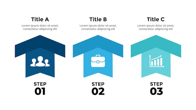 Timeline arrow infografik-präsentationsfolienvorlage perfekt für startup-unternehmen und marketing