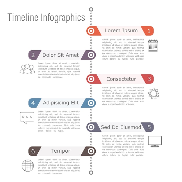 Timeline-Infografik-Design-Vorlage, Vektorillustration eps10