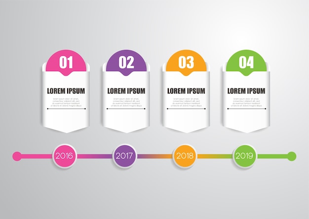 Timeline infografik designvorlage