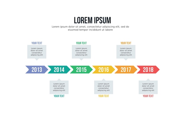 Timeline infografik element und timeshop