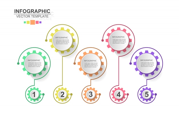 Vektor timeline infografiken design