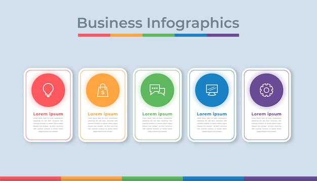 Timeline infografiken geschäftsdatenvisualisierung prozessdiagramm diagramm mit schrittoptionen