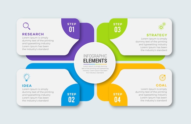 Timeline-kreis-infografik-vorlage 5 optionen oder schritte