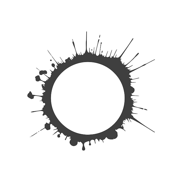 Tinten-Splash-Kreis-Design mit Grunge-Textur