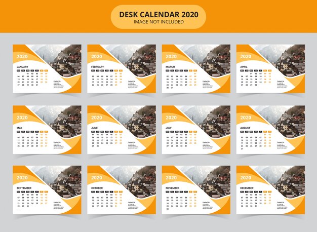 Tischkalender 2020 vorlage